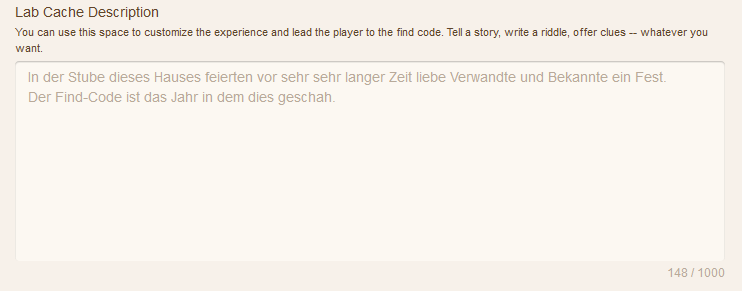 Cache Beschreibung